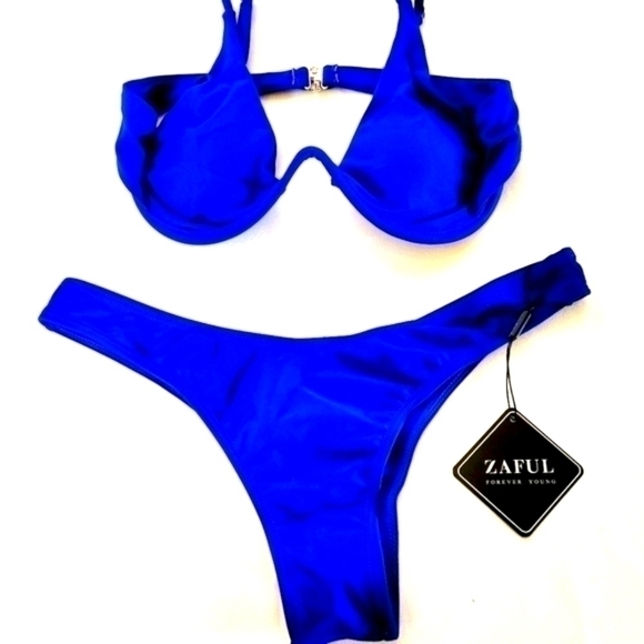 Zaful Women's Royal Blue Bikini Size M - Picture 3 of 6